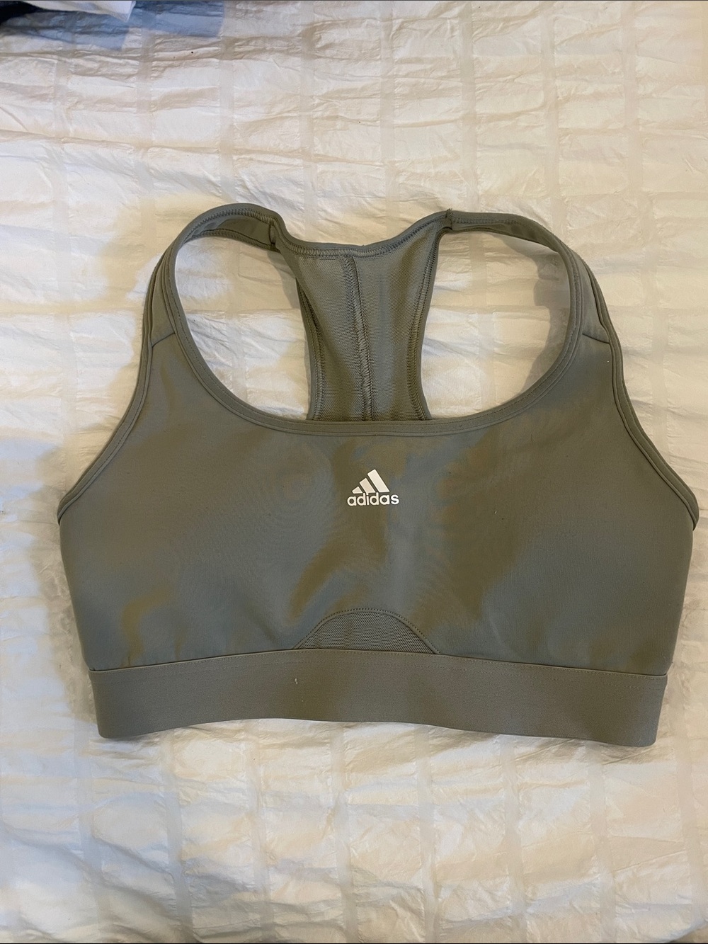 adidas green Racerback Sports Bra